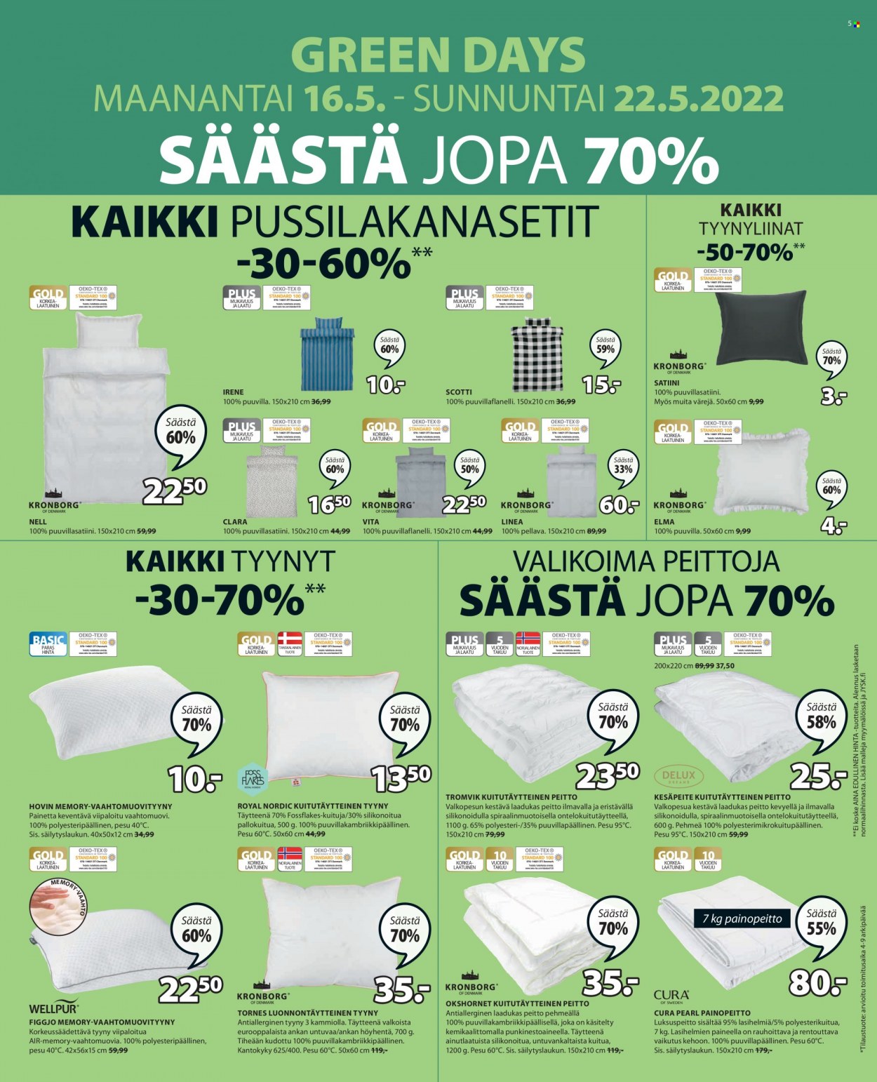 JYSK tarjoukset - 16.05.2022 - 22.05.2022. Sivu 5