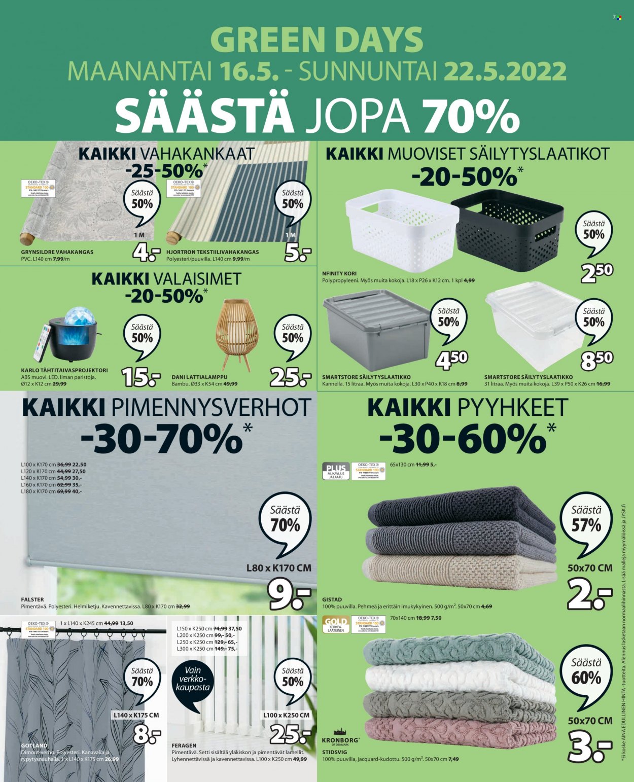 JYSK tarjoukset - 16.05.2022 - 22.05.2022. Sivu 7