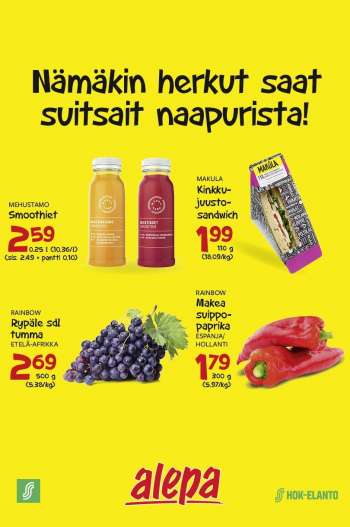 Alepa tarjoukset  - 18.05.2022 - 24.05.2022.