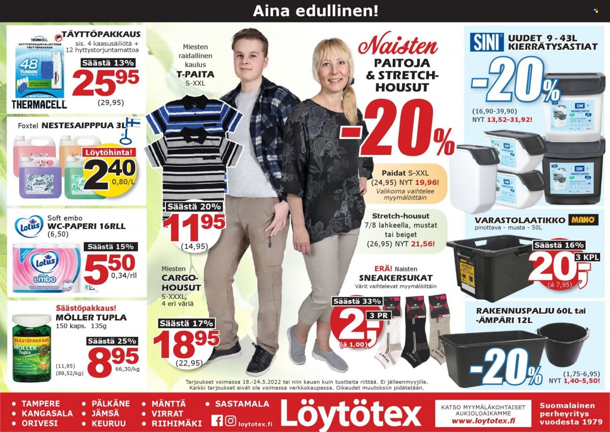 Löytötex tarjoukset - 18.05.2022 - 24.05.2022. Sivu 1