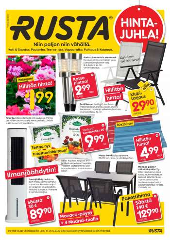 Rusta tarjoukset  - 18.05.2022 - 24.05.2022.