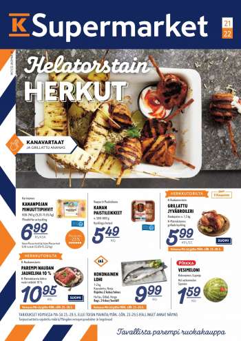 K-Supermarket tarjoukset  - 23.05.2022 - 29.05.2022.