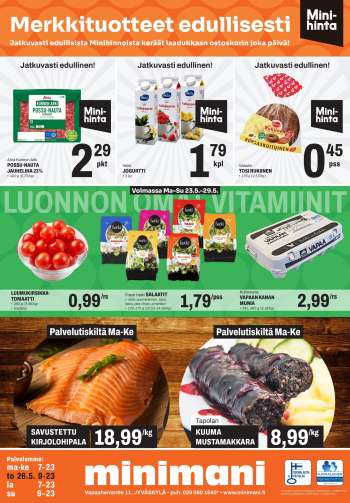 Minimani tarjoukset  - 23.05.2022 - 29.05.2022.
