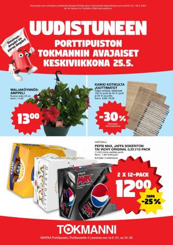 Tokmanni tarjoukset  - 25.05.2022 - 29.05.2022.