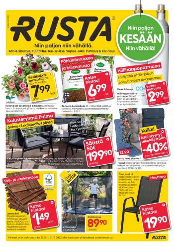 Rusta tarjoukset  - 25.05.2022 - 31.05.2022.