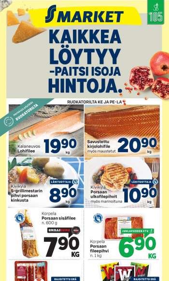 S-market tarjoukset  - 25.05.2022 - 29.05.2022.