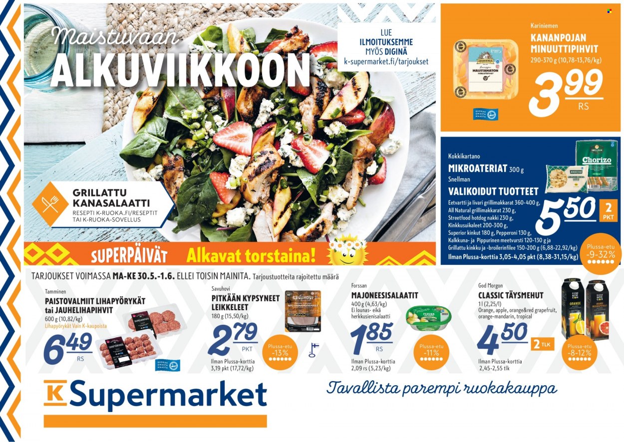 K-Supermarket tarjoukset - 30.05.2022 - 01.06.2022. Sivu 1
