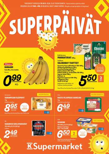 K-Supermarket tarjoukset  - 09.06.2022 - 12.06.2022.