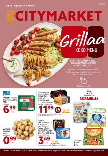 K-citymarket tarjoukset  - 09.06.2022 - 12.06.2022.