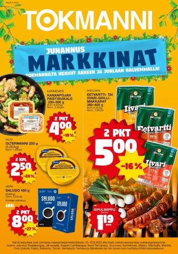 Tokmanni tarjoukset  - 13.06.2022 - 15.06.2022.