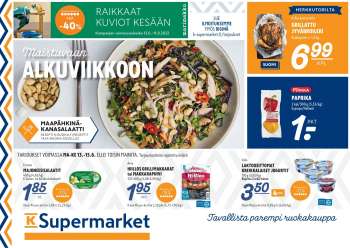 K-Supermarket tarjoukset  - 13.06.2022 - 15.06.2022.