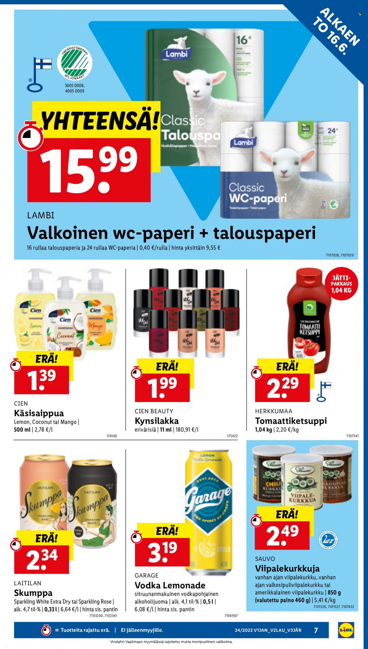 Lidl tarjoukset - 16.06.2022 - 19.06.2022. Sivu 7