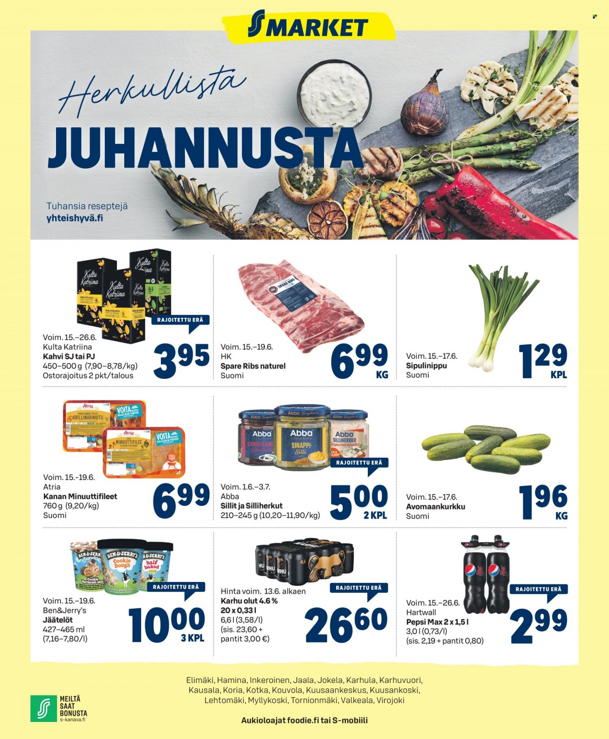 S-market tarjoukset - 15.06.2022 - 03.07.2022. Sivu 1