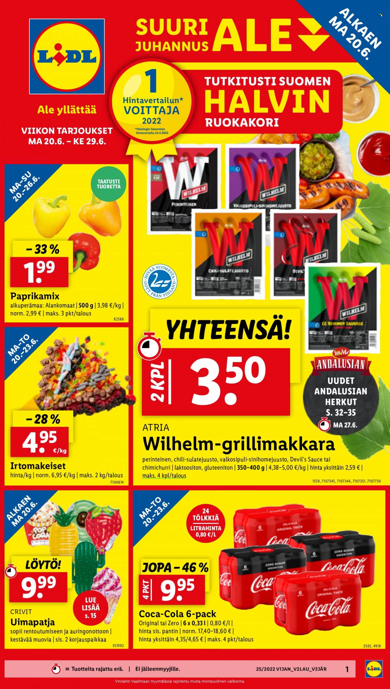 Lidl tarjoukset - 20.06.2022 - 29.06.2022. Sivu 1