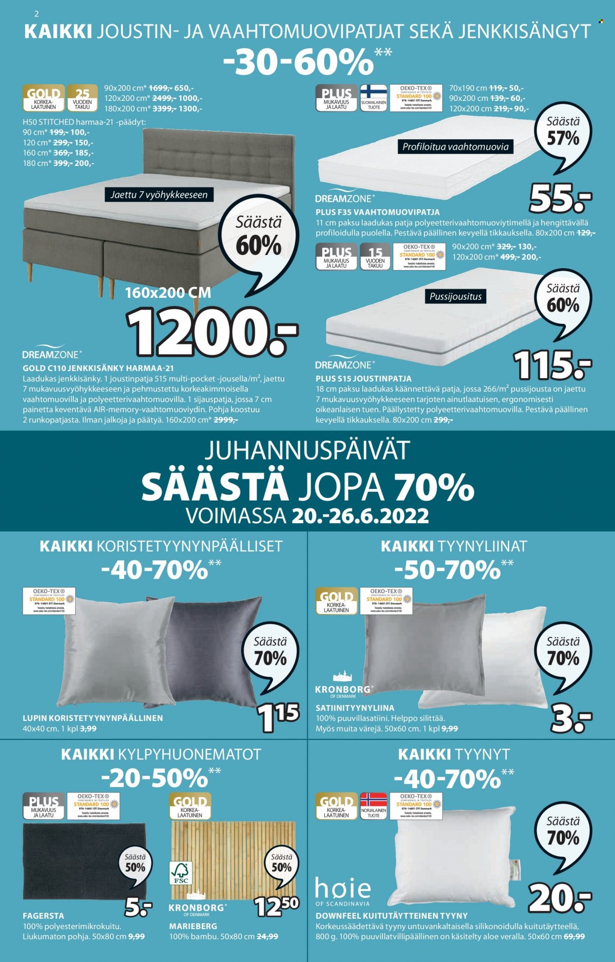 JYSK tarjoukset - 20.06.2022 - 26.06.2022. Sivu 2