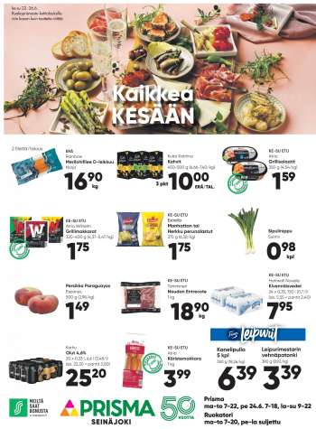 Prisma tarjoukset  - 22.06.2022 - 26.06.2022.