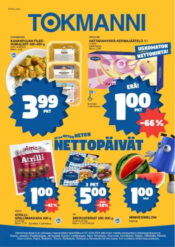 Tokmanni tarjoukset  - 27.06.2022 - 29.06.2022.