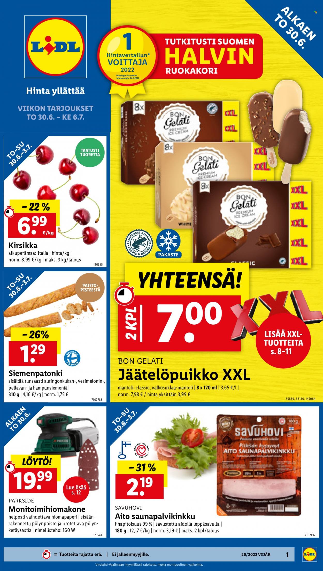 Lidl tarjoukset - 30.06.2022 - 06.07.2022. Sivu 1
