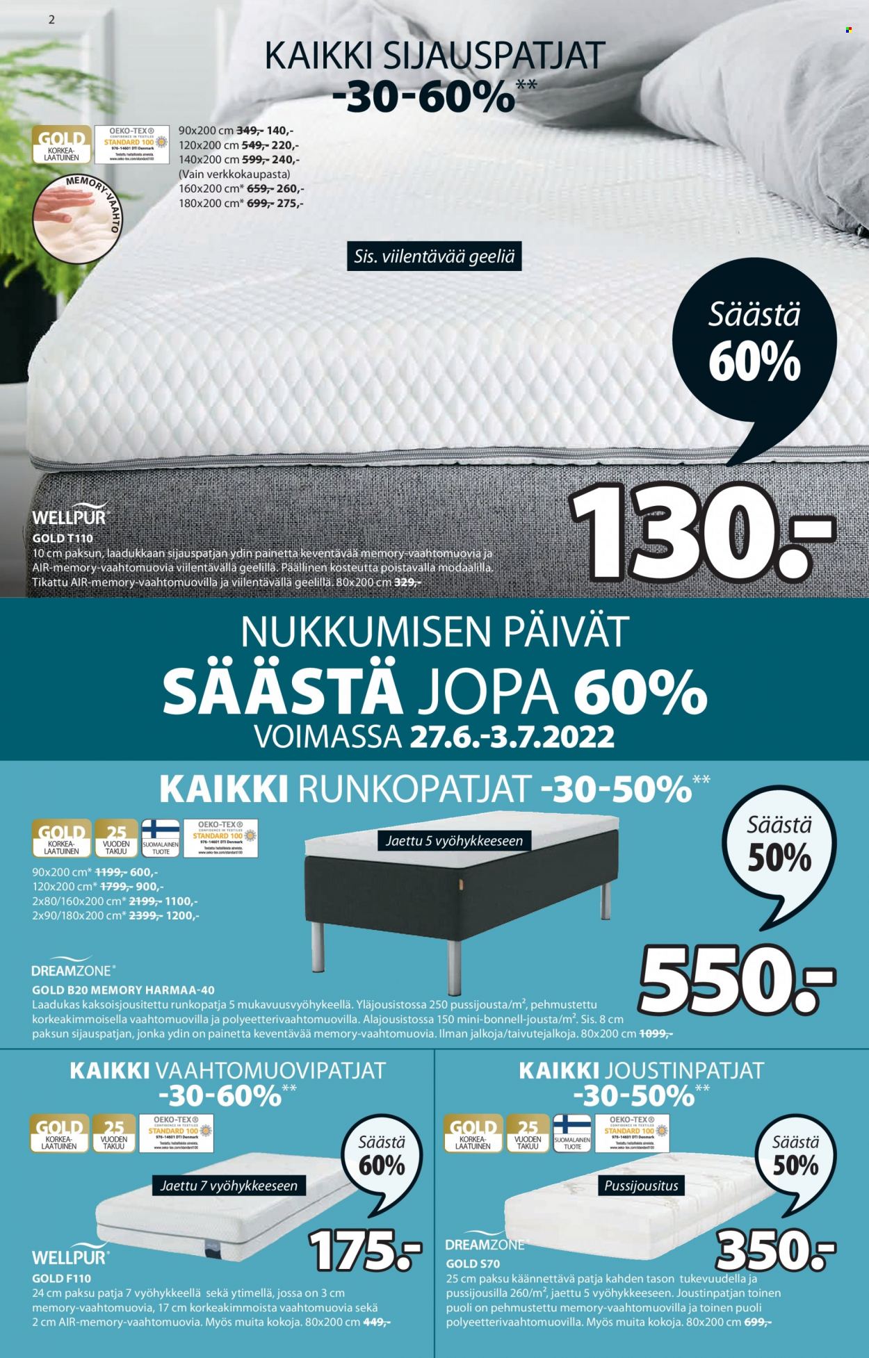 JYSK tarjoukset - 27.06.2022 - 03.07.2022. Sivu 2