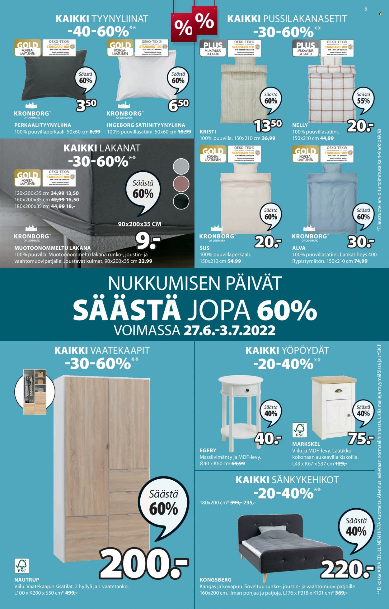 JYSK tarjoukset - 27.06.2022 - 03.07.2022. Sivu 5