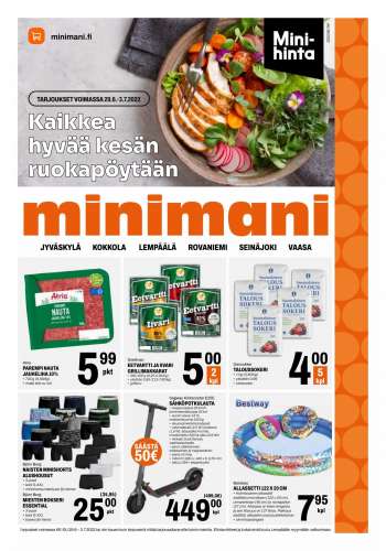 Minimani tarjoukset  - 29.06.2022 - 03.07.2022.