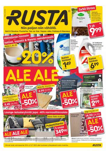 Rusta tarjoukset  - 29.06.2022 - 05.07.2022.