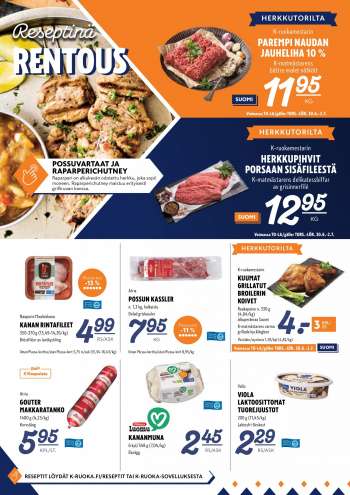 K-Supermarket tarjoukset  - 30.06.2022 - 03.07.2022.