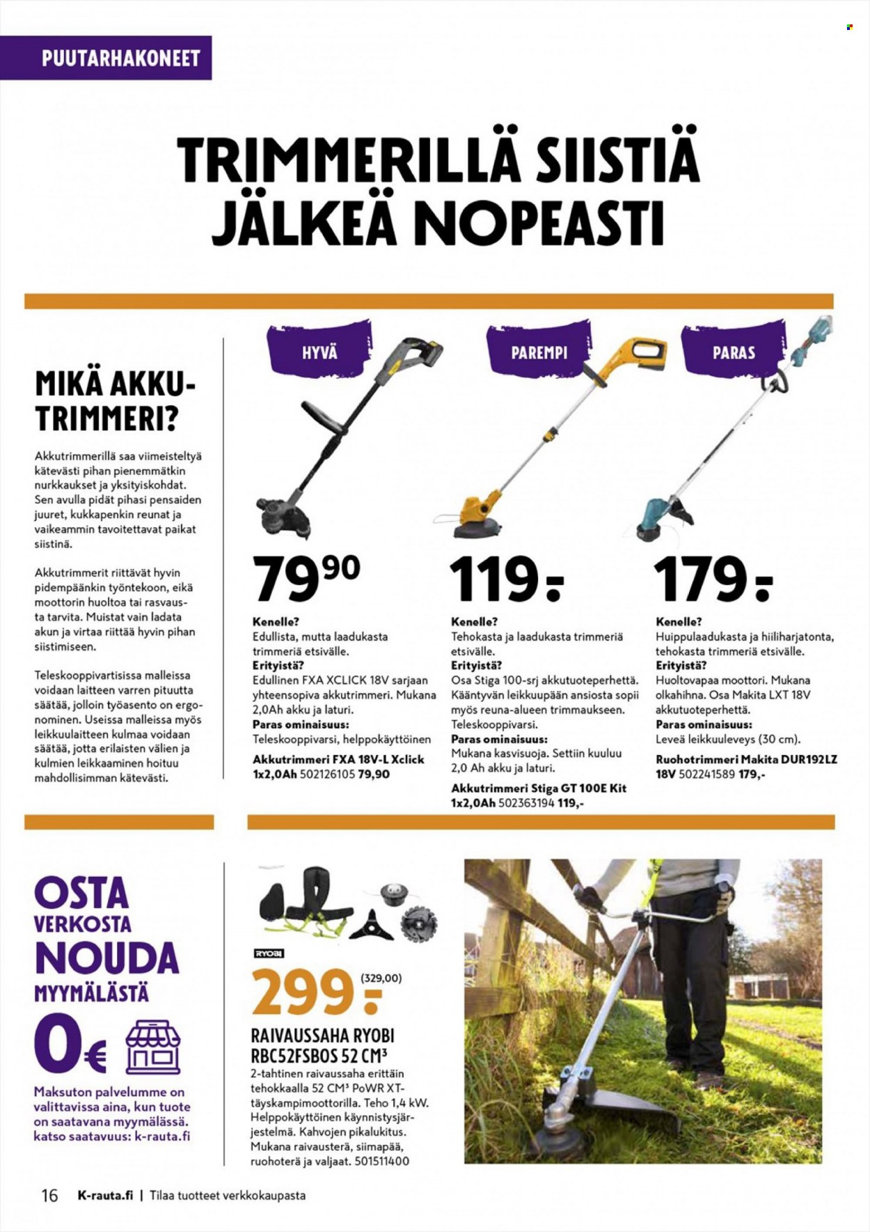 K-Rauta tarjoukset - 29.06.2022 - 12.07.2022. Sivu 16