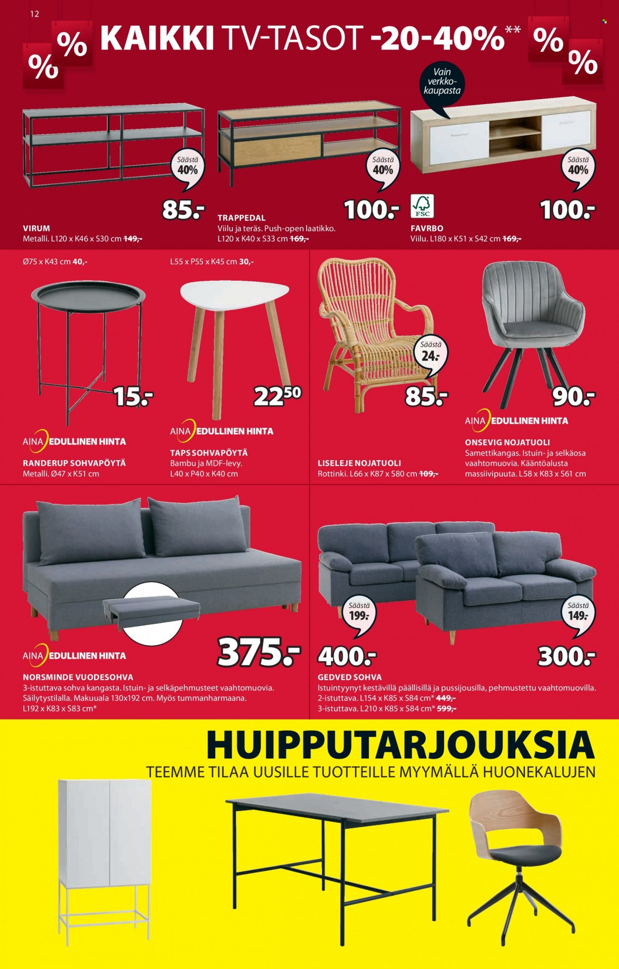 JYSK tarjoukset - 04.07.2022 - 10.07.2022. Sivu 12
