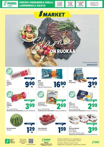S-market tarjoukset  - 06.07.2022 - 10.07.2022.