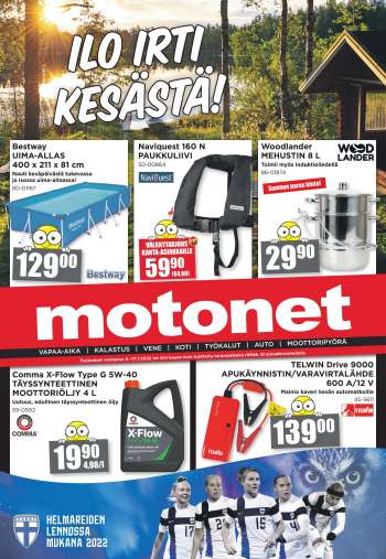 Motonet tarjoukset  - 06.07.2022 - 17.07.2022.