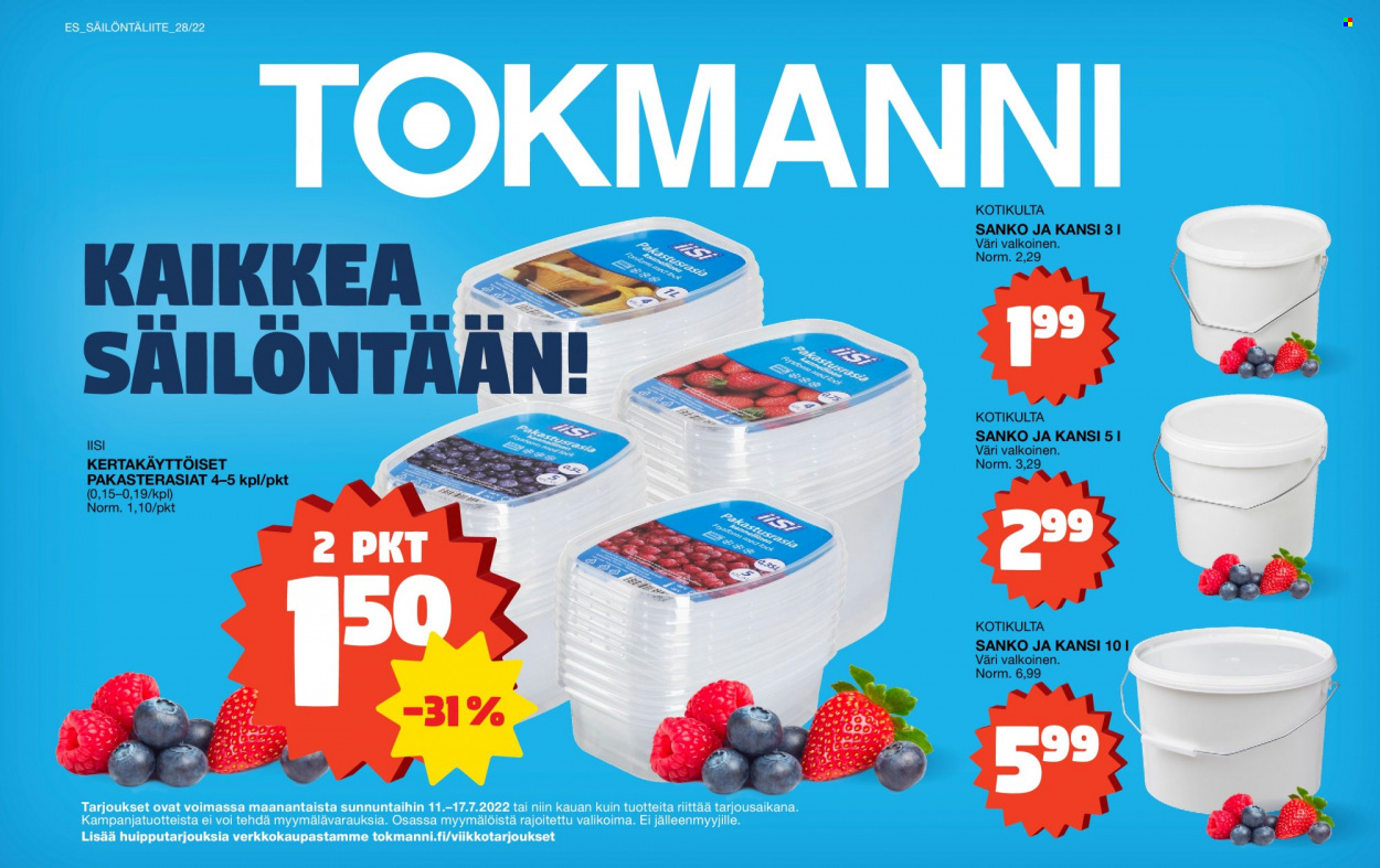Tokmanni tarjoukset - 11.07.2022 - 17.07.2022. Sivu 1
