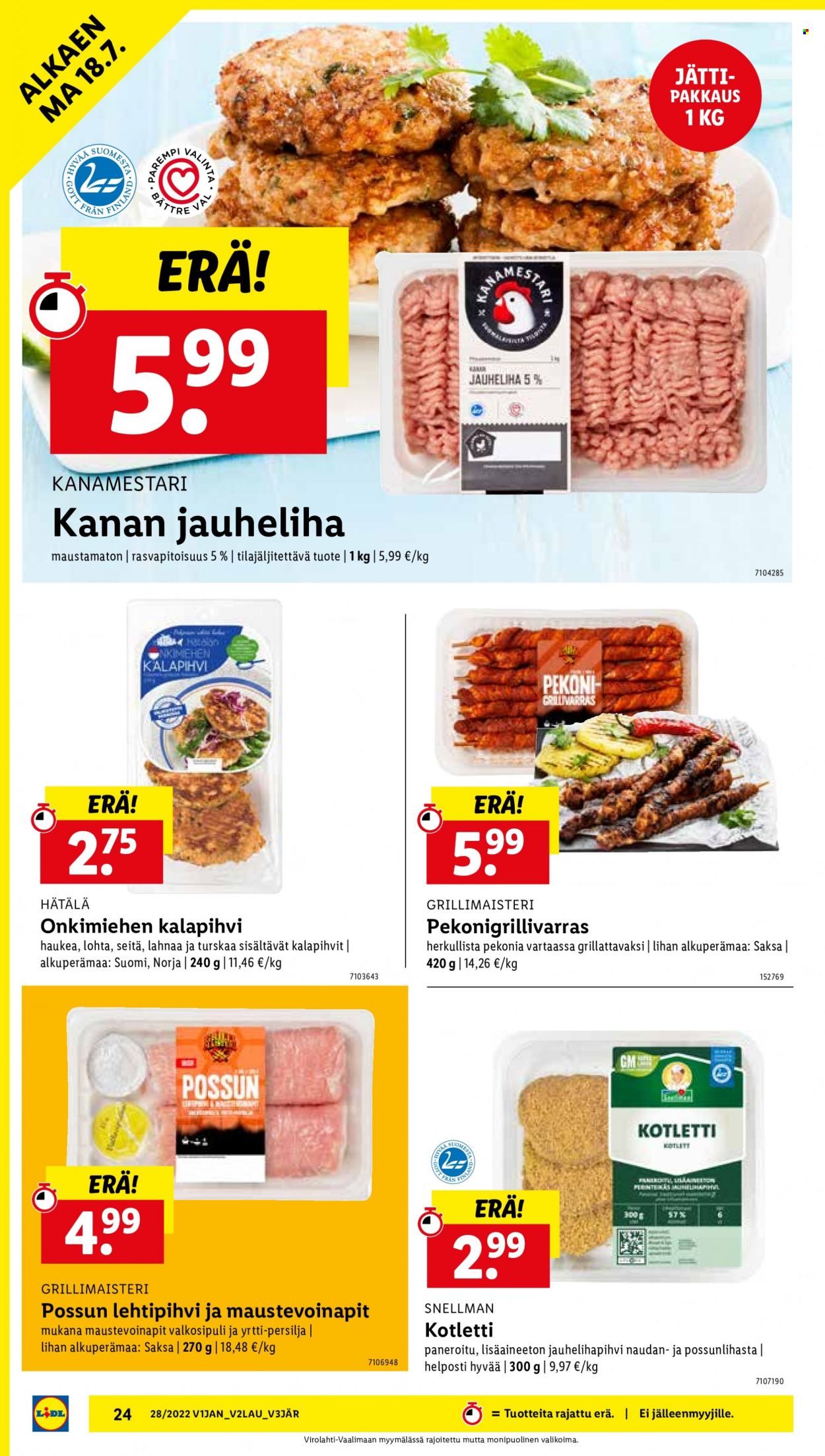 Lidl tarjoukset - 14.07.2022 - 20.07.2022. Sivu 24