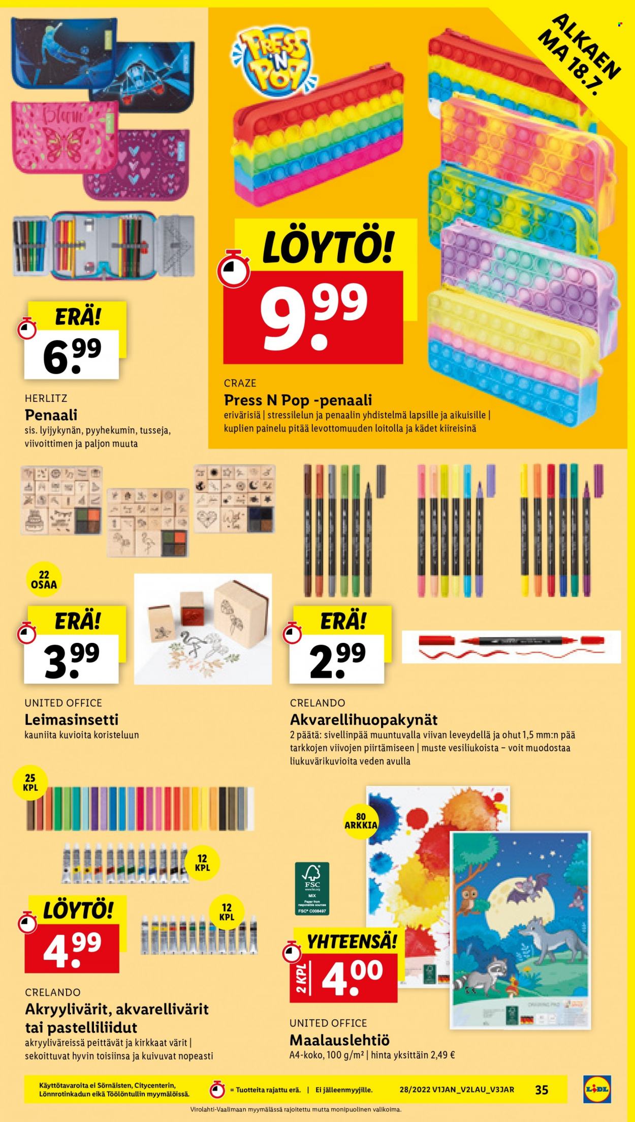 Lidl tarjoukset - 14.07.2022 - 20.07.2022. Sivu 35