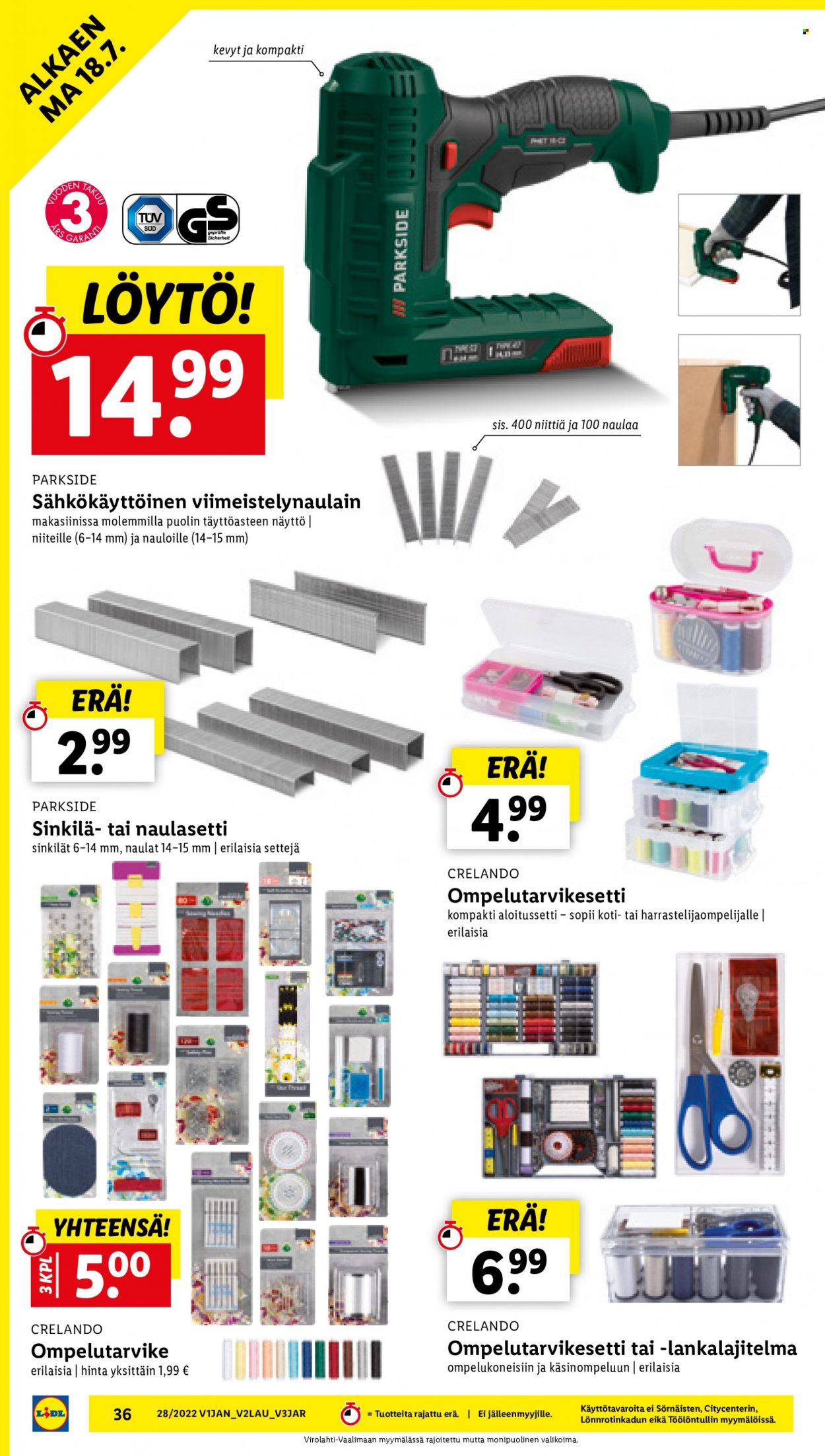 Lidl tarjoukset - 14.07.2022 - 20.07.2022. Sivu 36