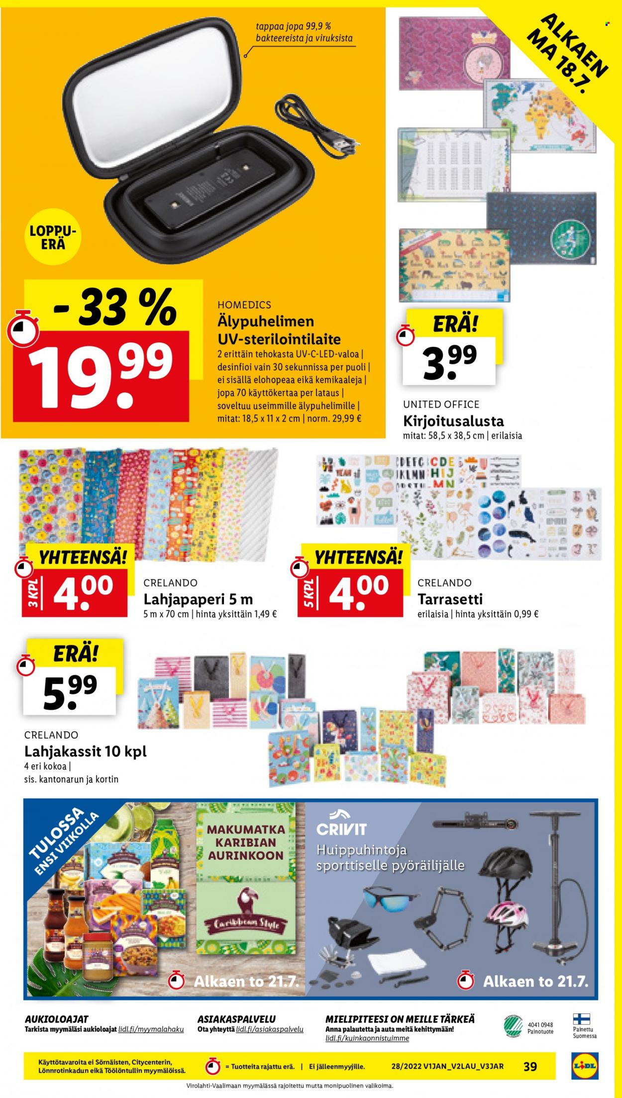 Lidl tarjoukset - 14.07.2022 - 20.07.2022. Sivu 39