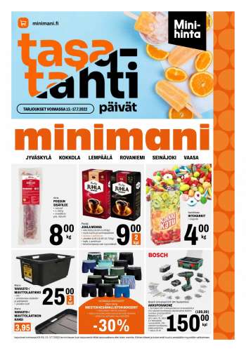 Minimani tarjoukset  - 13.07.2022 - 17.07.2022.