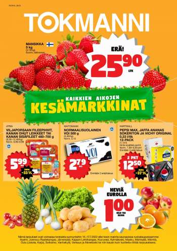 Tokmanni tarjoukset  - 14.07.2022 - 17.07.2022.