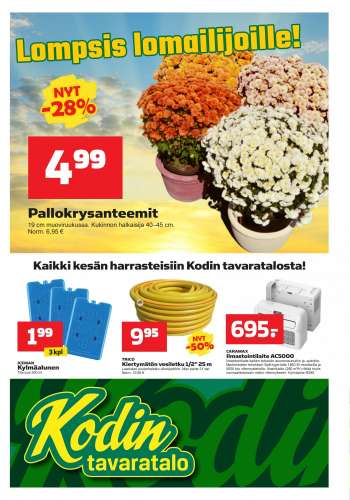 Kodintavaratalo tarjoukset  - 11.07.2022 - 20.07.2022.