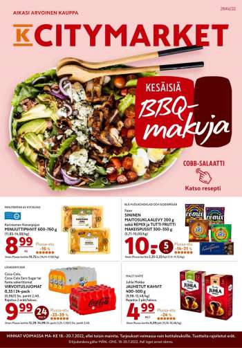 K-citymarket tarjoukset  - 18.07.2022 - 20.07.2022.