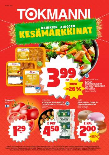 Tokmanni tarjoukset  - 18.07.2022 - 20.07.2022.