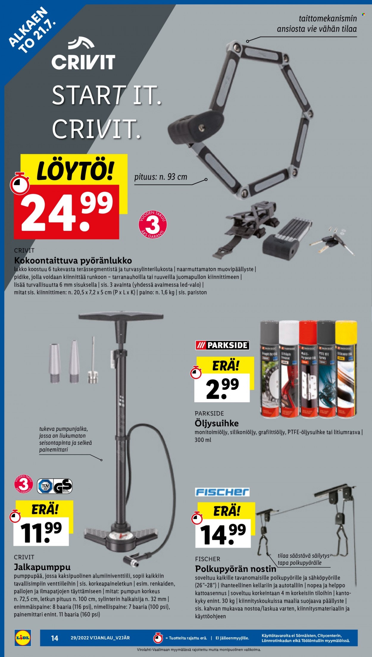Lidl tarjoukset - 21.07.2022 - 27.07.2022. Sivu 14