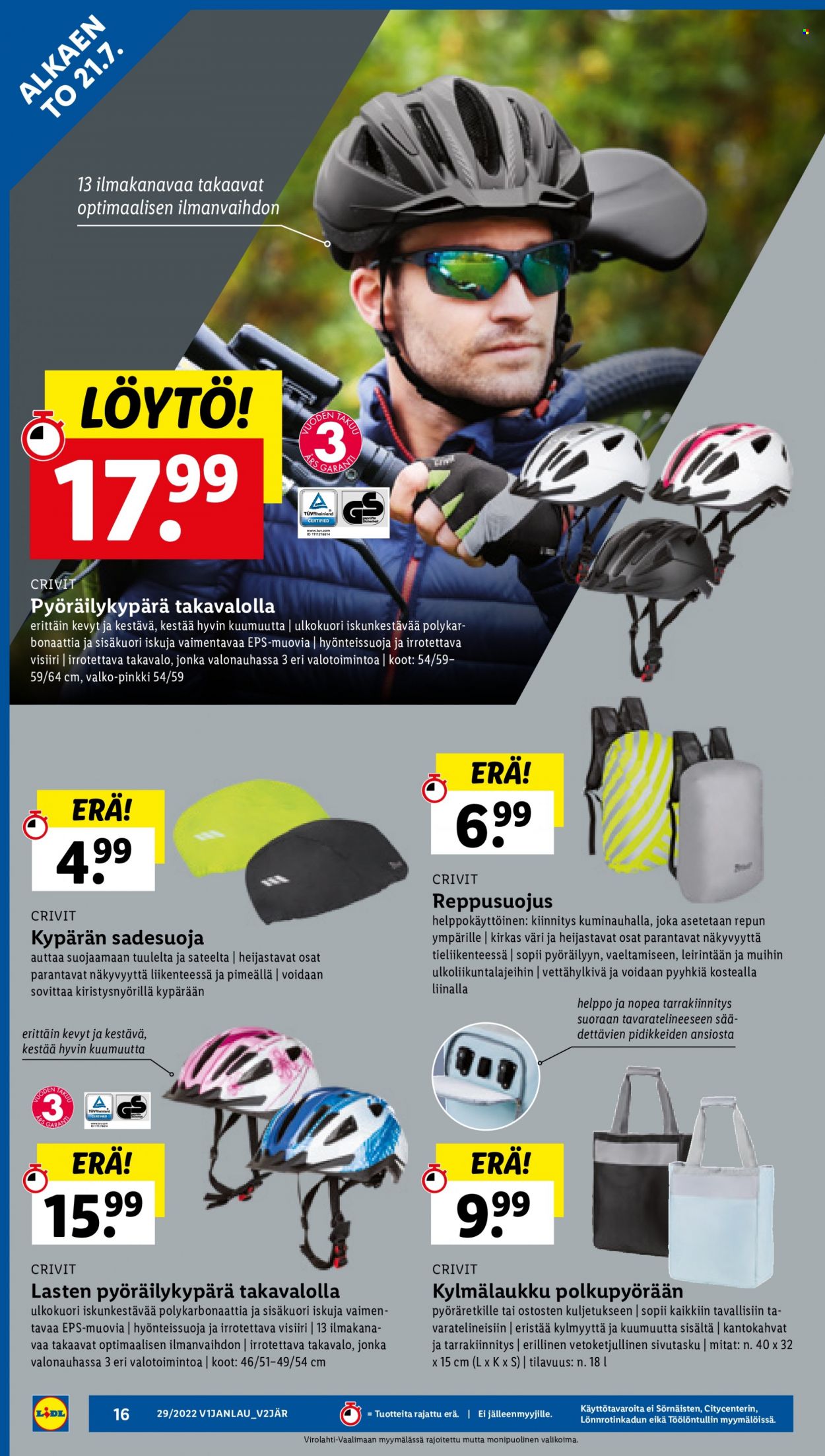 Lidl tarjoukset - 21.07.2022 - 27.07.2022. Sivu 16