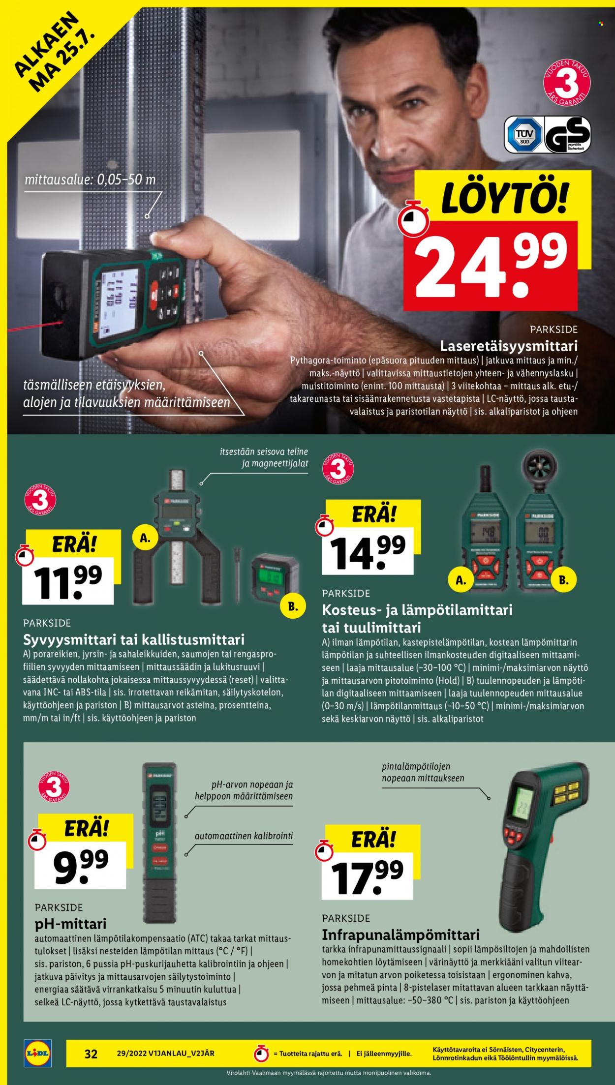 Lidl tarjoukset - 21.07.2022 - 27.07.2022. Sivu 32