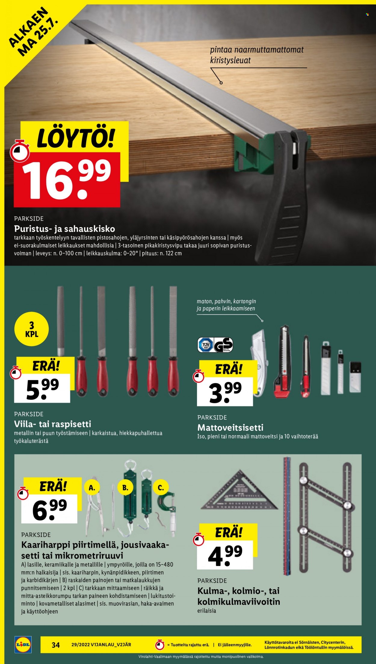 Lidl tarjoukset - 21.07.2022 - 27.07.2022. Sivu 34