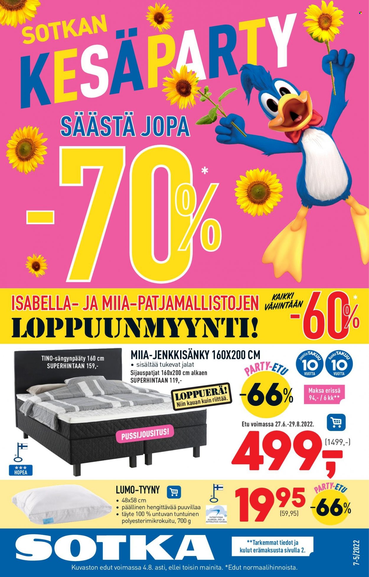 Sotka tarjoukset. Sivu 1