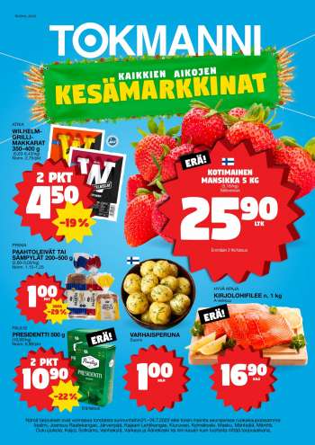 Tokmanni tarjoukset  - 21.07.2022 - 24.07.2022.
