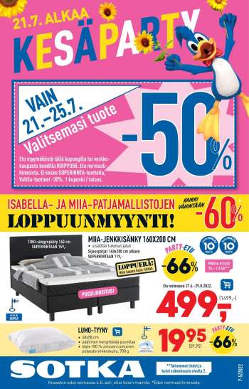 Sotka tarjoukset  - 23.07.2022 - 04.08.2022.