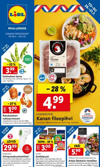 Lidl tarjoukset  - 28.07.2022 - 03.08.2022.