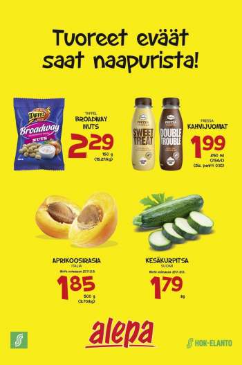 Alepa tarjoukset  - 27.07.2022 - 02.08.2022.